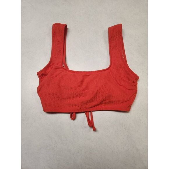 Shade & Shore Womens SIZE S Swimsuit Bikini Top Red - Picture 1 of 3